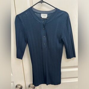 St John Elbow ribbed Knit Henley
